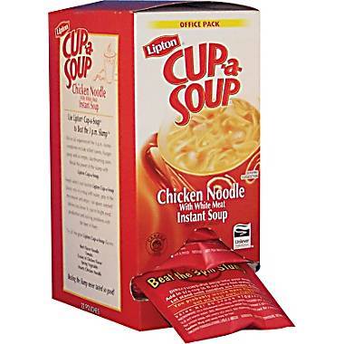 cup a soup branded chicken noodle soup packets