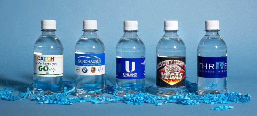branded water bottle examples